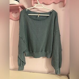 Free People Cropped Sweatshirt
